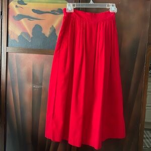 Vintage red corduroy holiday skirt